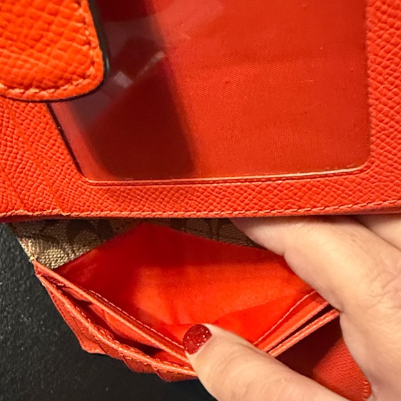 Coach Orange Leather Wallet - Picture 4 of 6